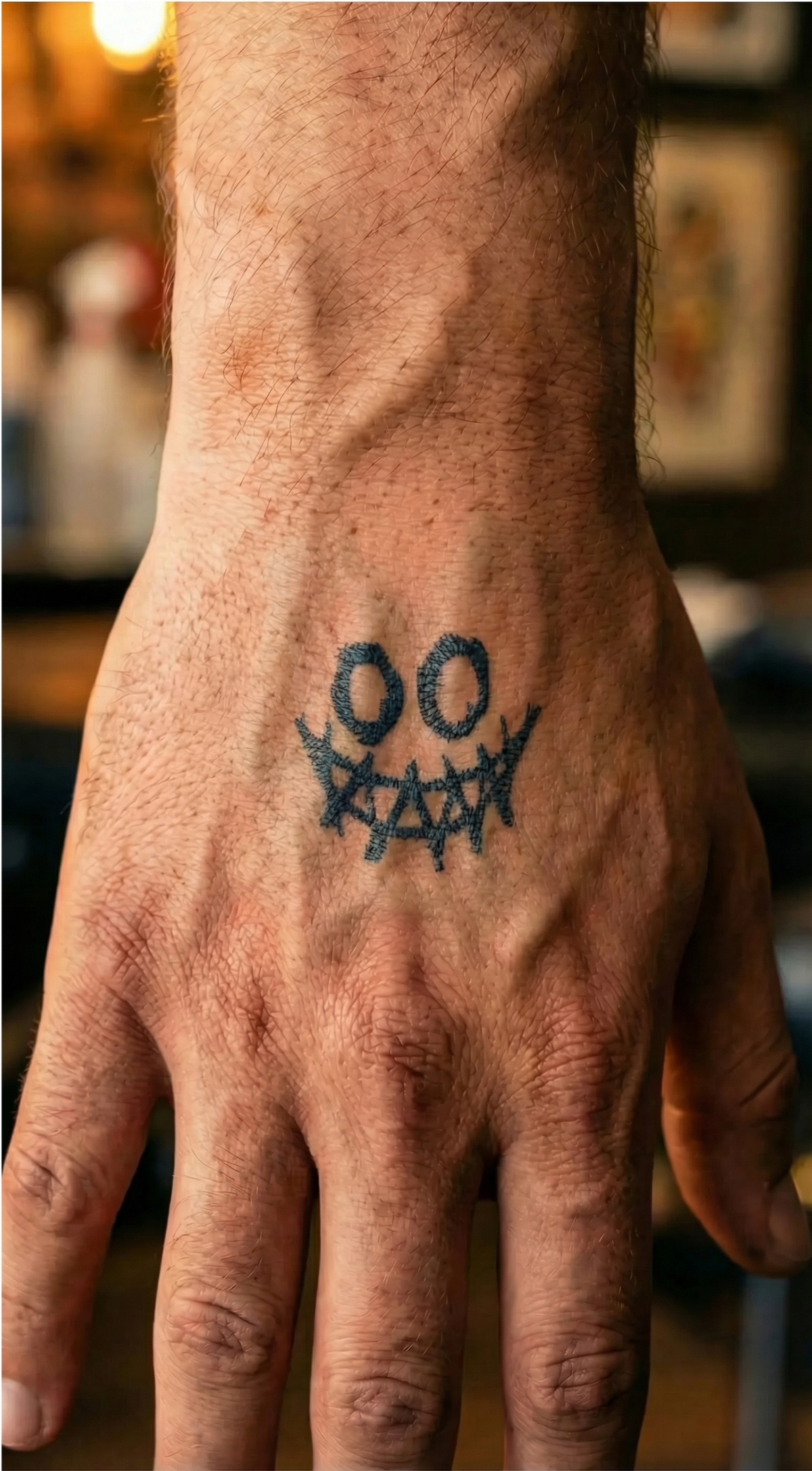 Tatuaj semipermanent minimalist Haos, model mic potrivit pentru un nou test pe piele
